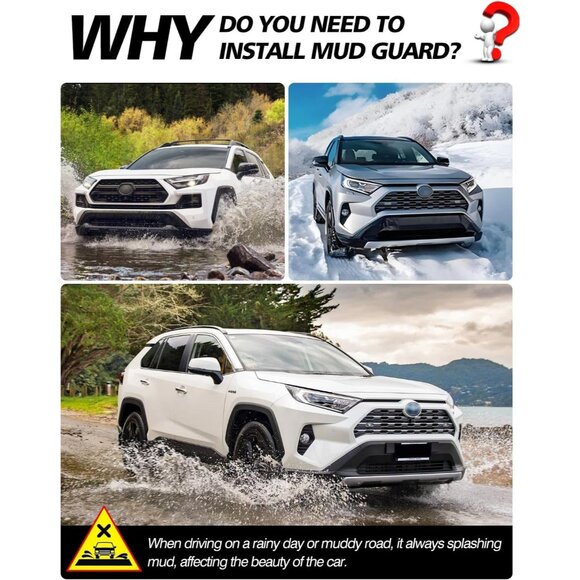 Custom Fit for Mud Flaps Toyota 2025 2024 2023 2022 2021 2020 2019 Splash Guards - Picture 4 of 7